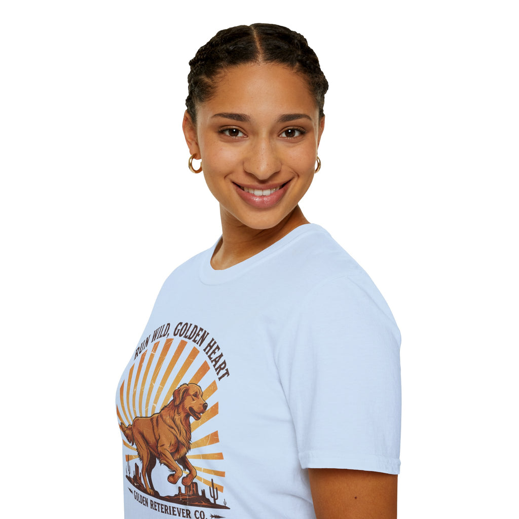 Run Wild Golden Heart T-Shirt — Golden Retriever Graphic Tee