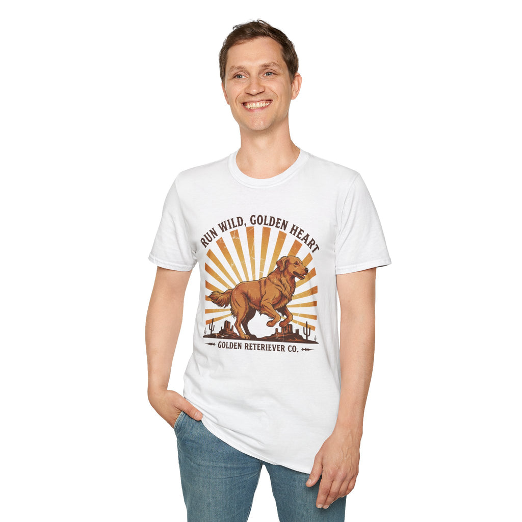 Run Wild Golden Heart T-Shirt — Golden Retriever Graphic Tee