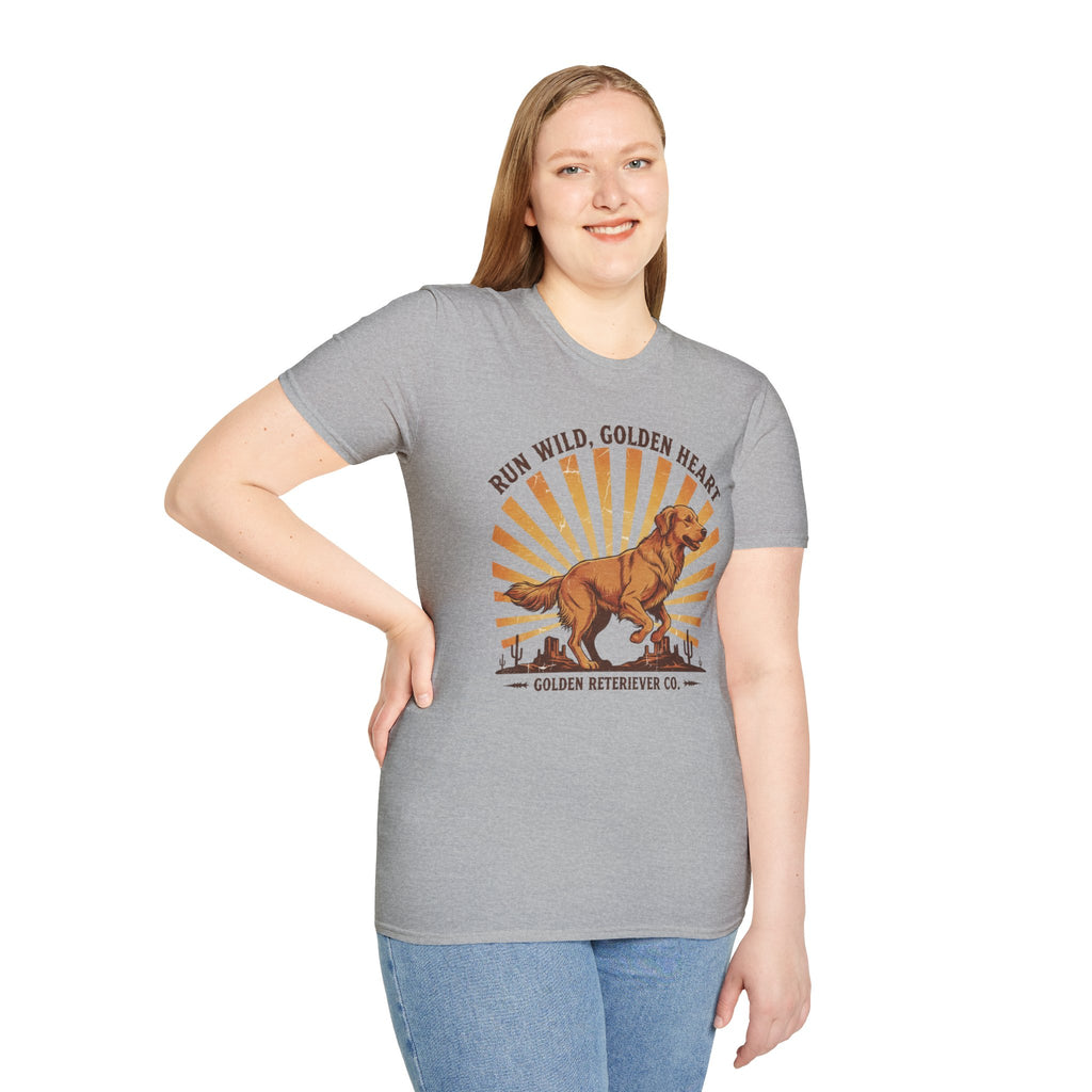 Run Wild Golden Heart T-Shirt — Golden Retriever Graphic Tee