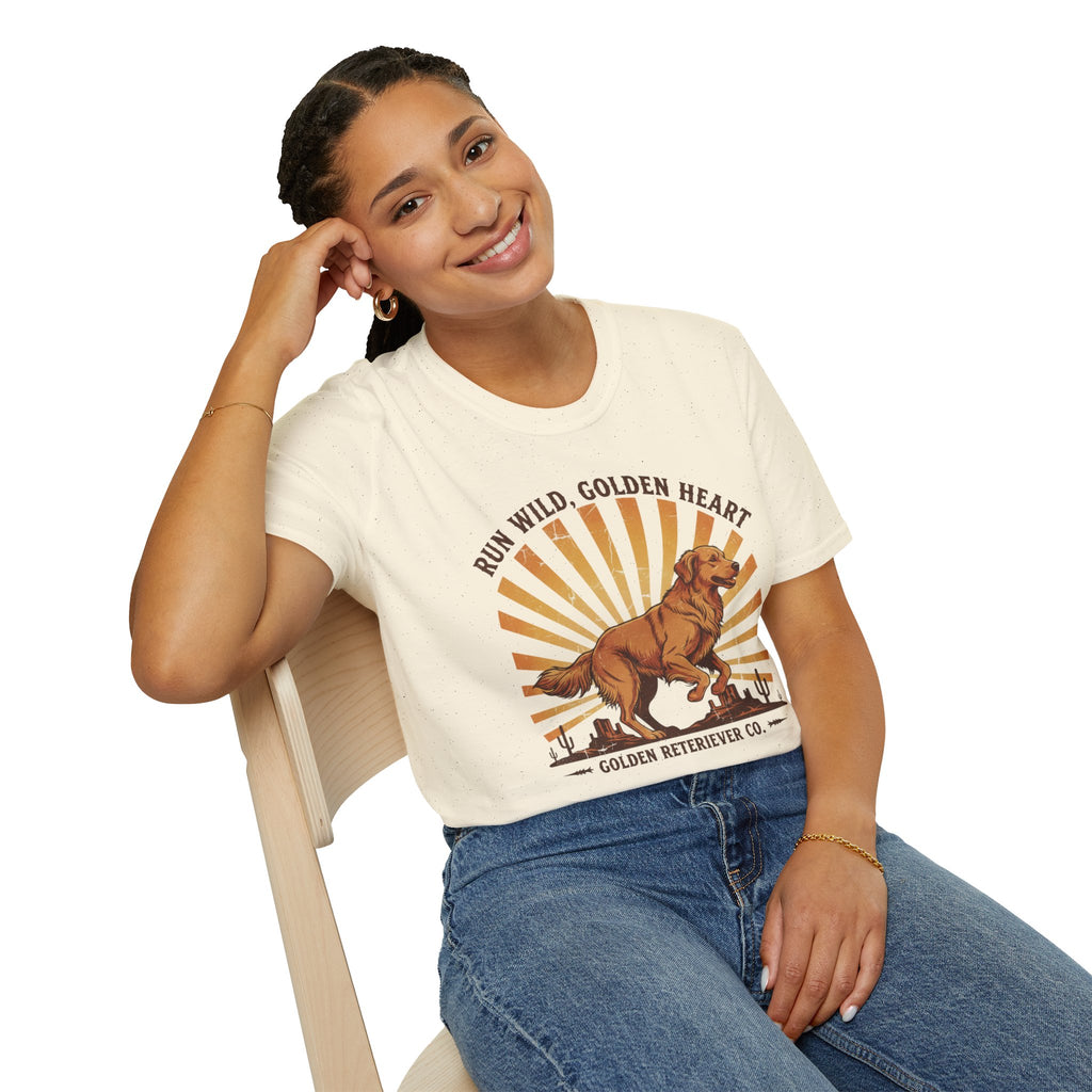 Run Wild Golden Heart T-Shirt — Golden Retriever Graphic Tee