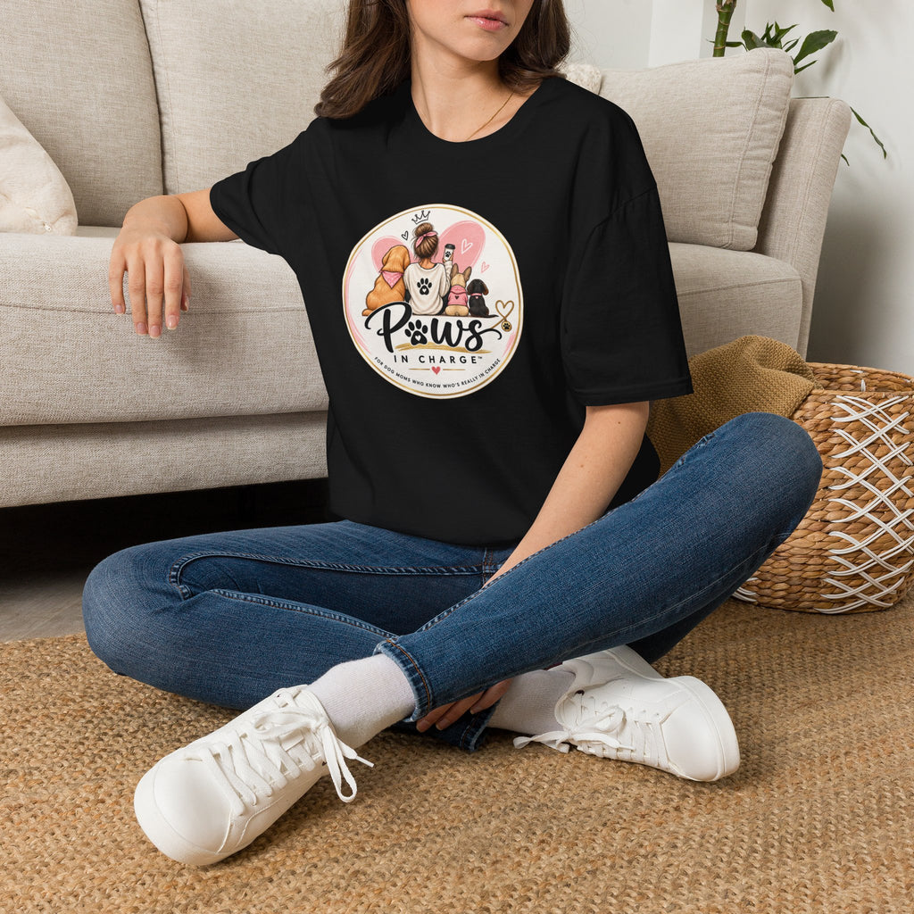 Paws In Charge T-Shirt – Dog & Cat Mom Graphic Tee