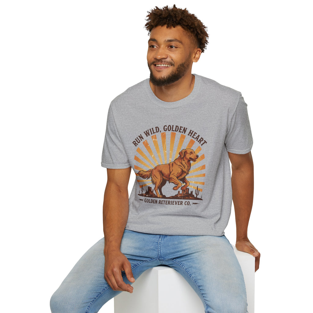Run Wild Golden Heart T-Shirt — Golden Retriever Graphic Tee