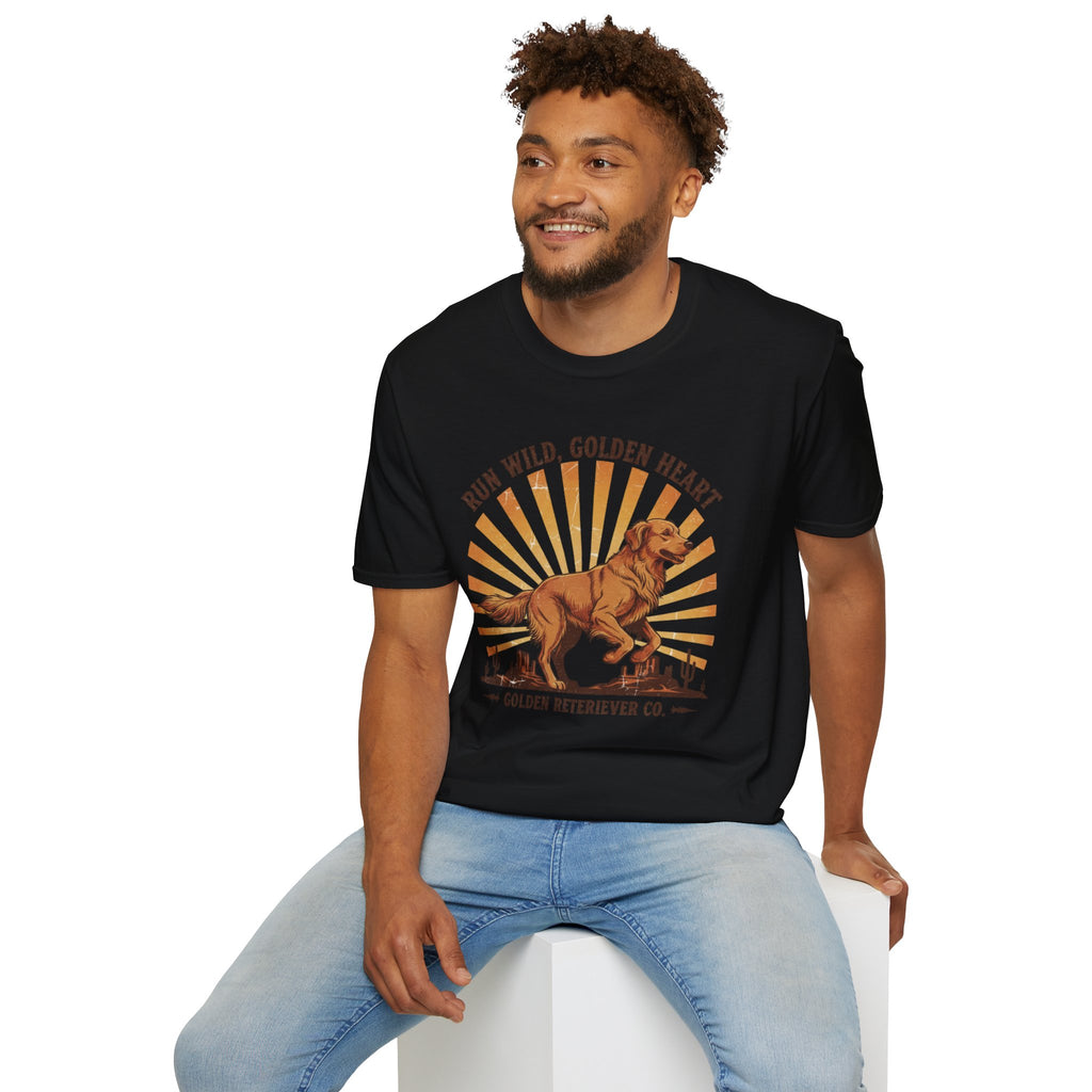 Run Wild Golden Heart T-Shirt — Golden Retriever Graphic Tee
