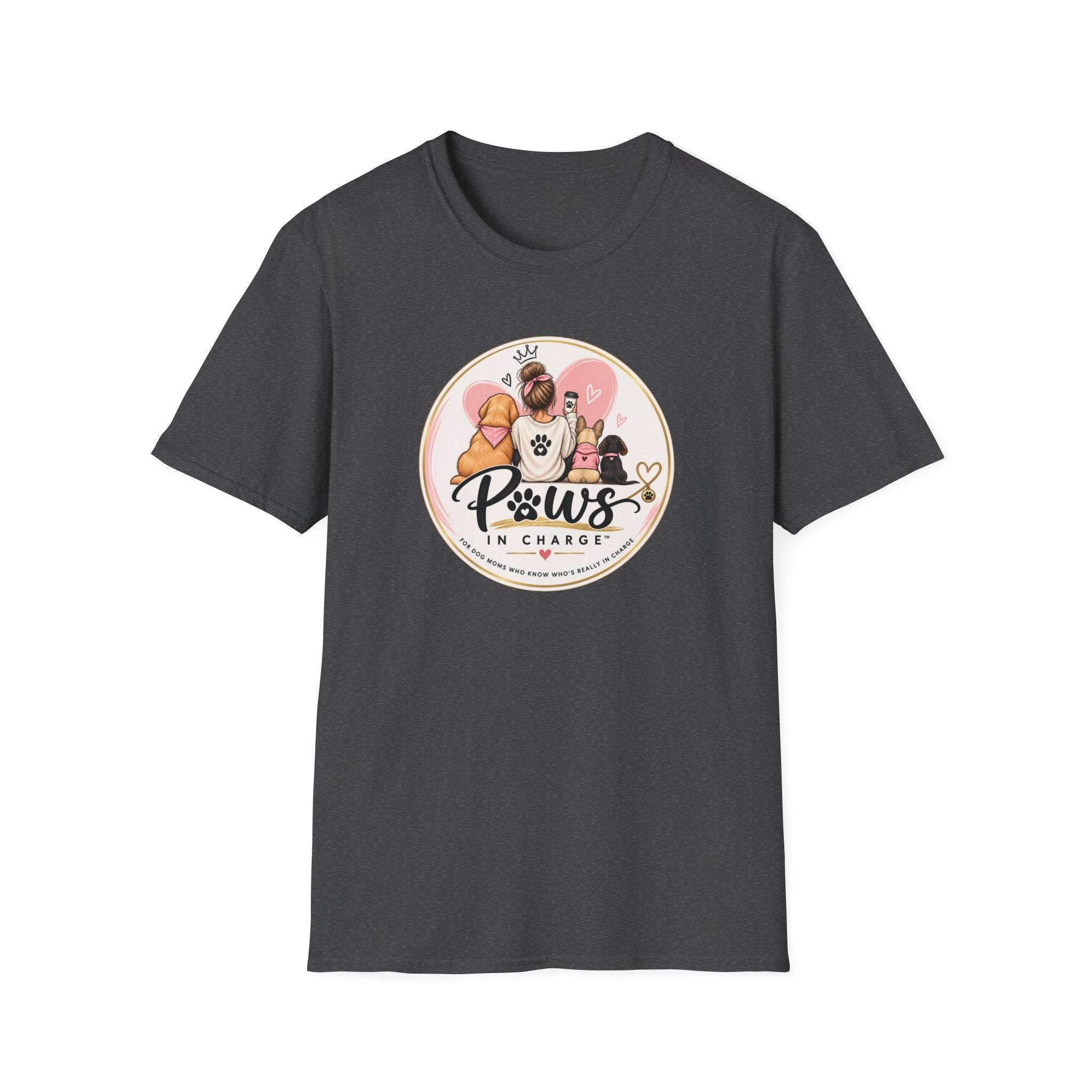Paws In Charge T-Shirt – Dog & Cat Mom Graphic Tee