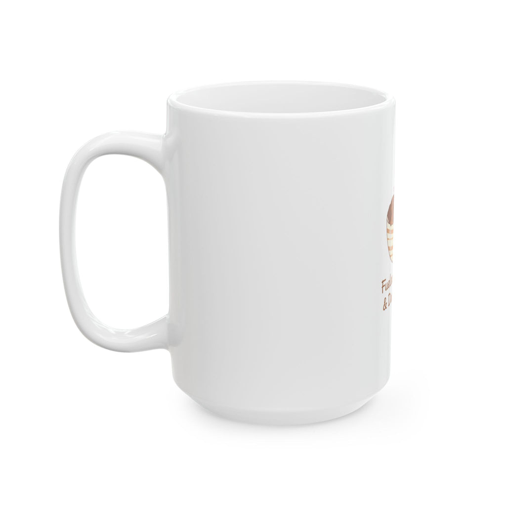 Fueled by Coffee & Dachshunds Mug — Cute Dachshund Coffee Cup (11oz/15oz)