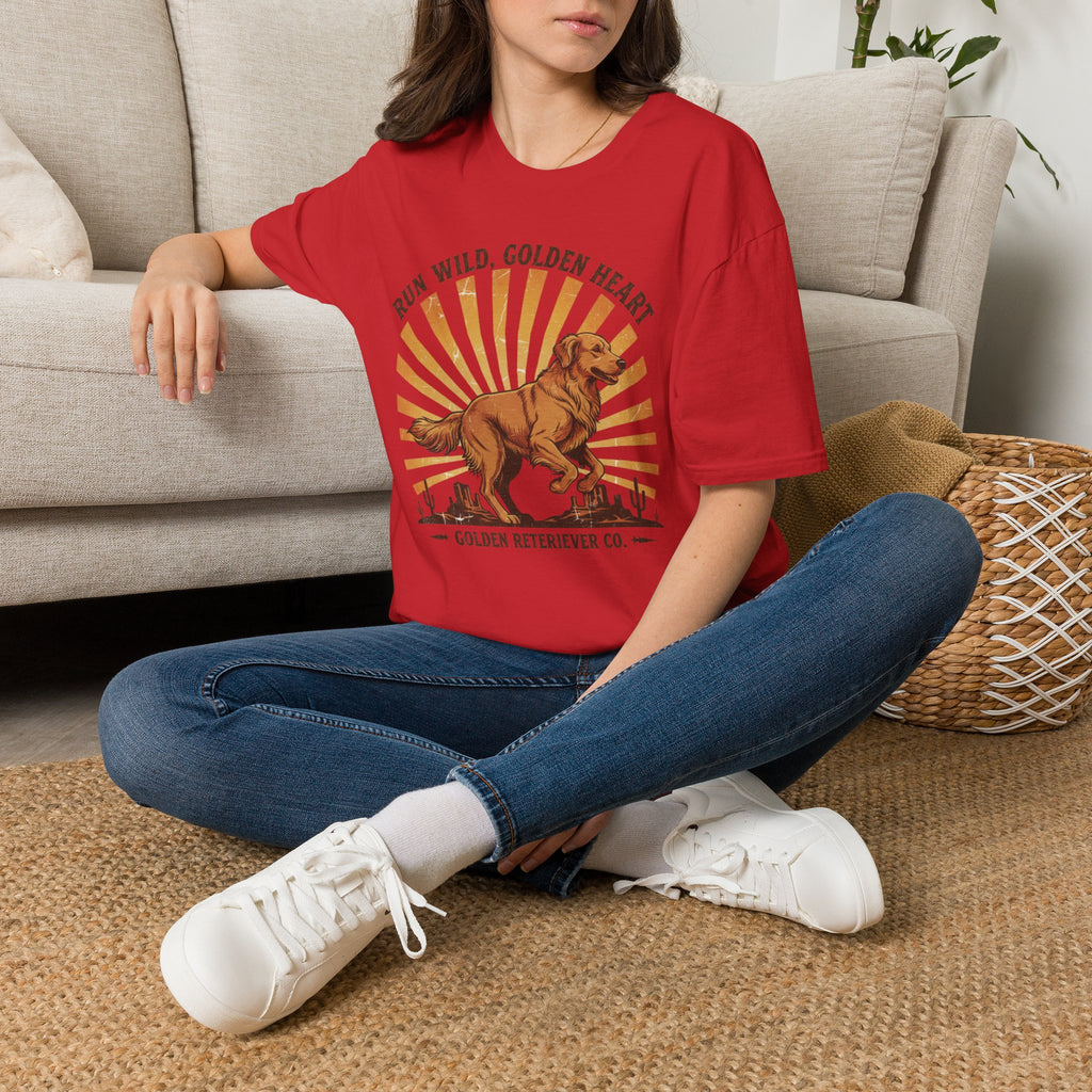 Run Wild Golden Heart T-Shirt — Golden Retriever Graphic Tee