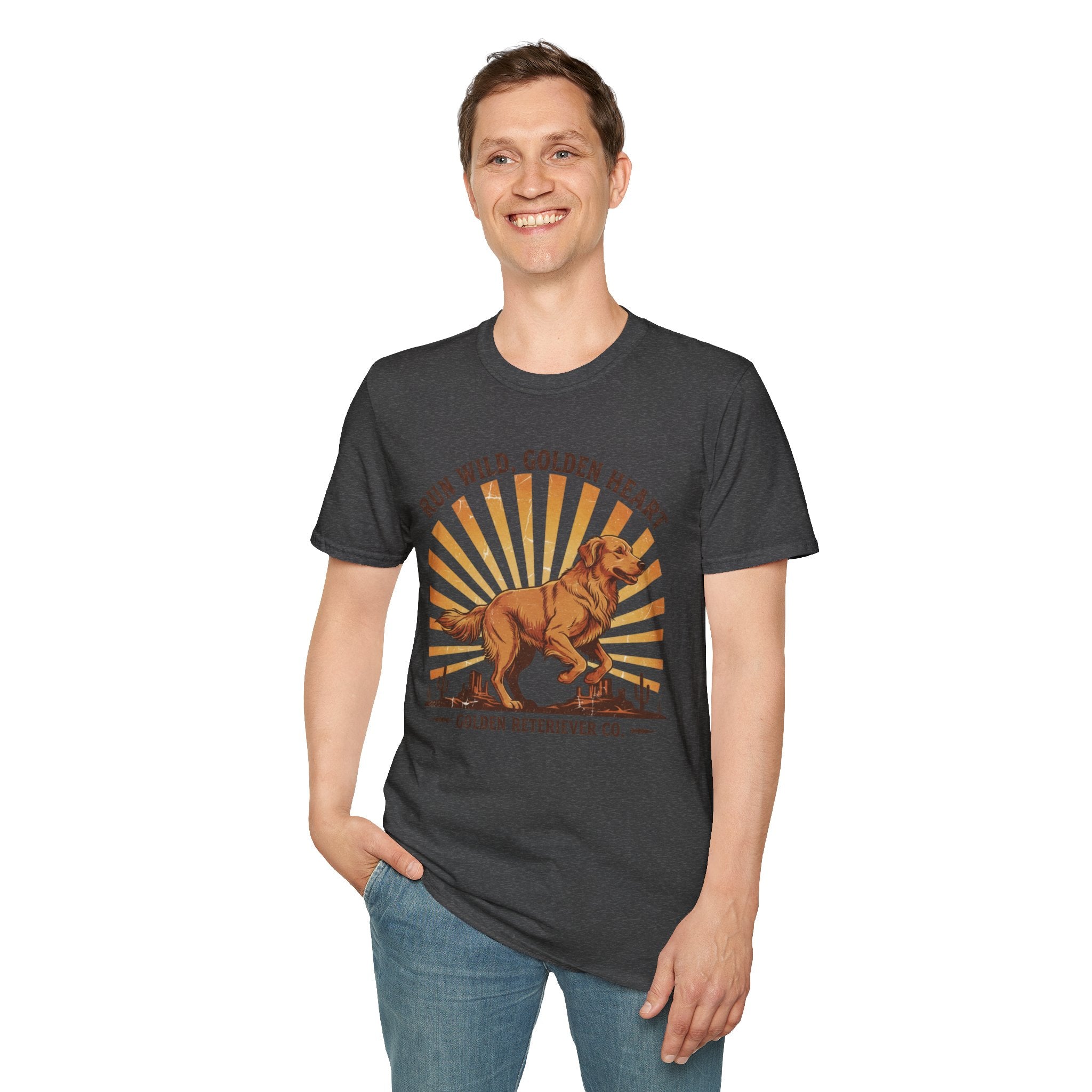 Run Wild Golden Heart T-Shirt — Golden Retriever Graphic Tee