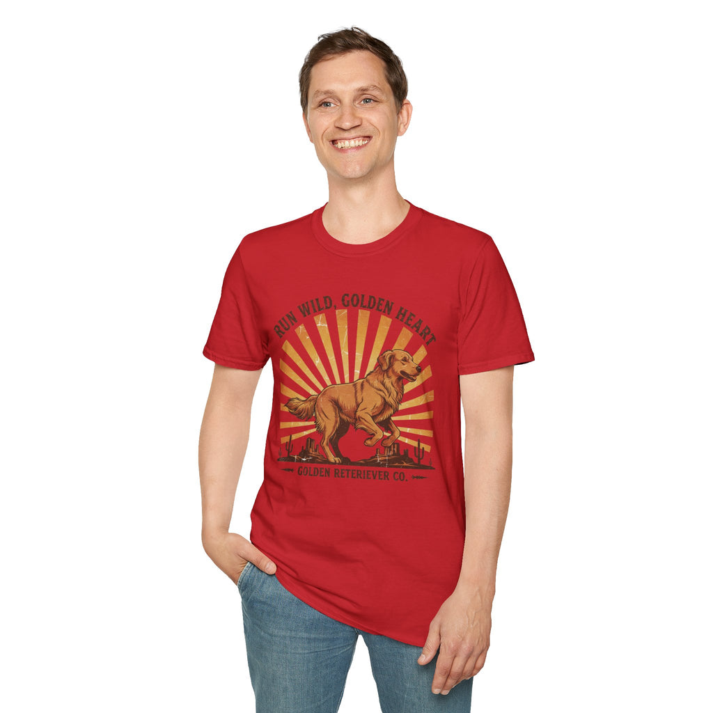 Run Wild Golden Heart T-Shirt — Golden Retriever Graphic Tee