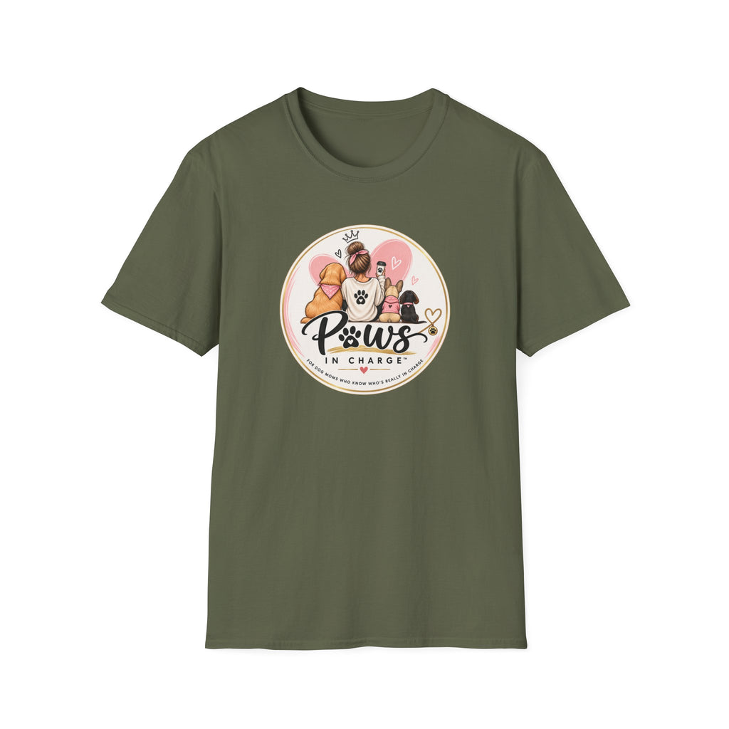 Paws In Charge T-Shirt – Dog & Cat Mom Graphic Tee
