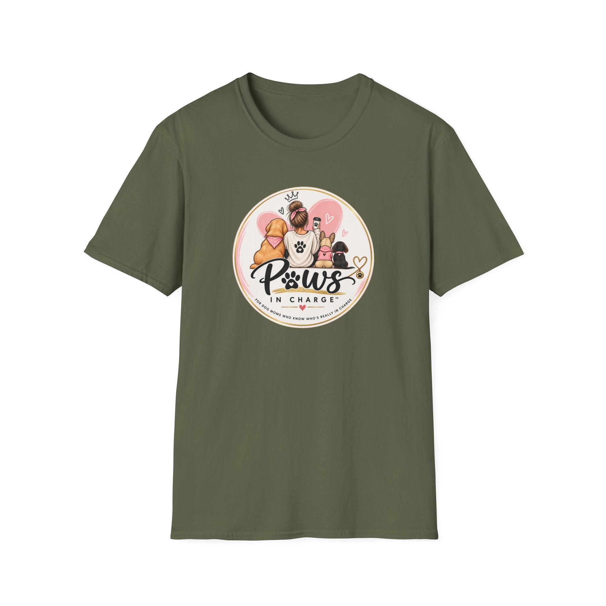 Paws In Charge T-Shirt – Dog & Cat Mom Graphic Tee