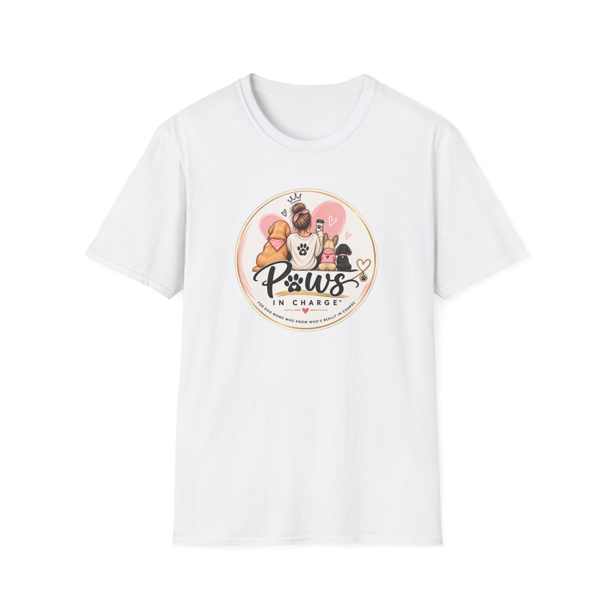 Paws In Charge T-Shirt – Dog & Cat Mom Graphic Tee