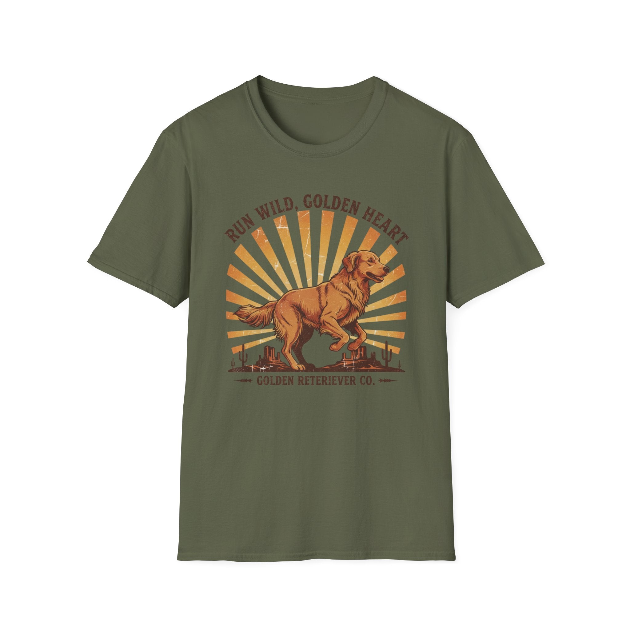 Run Wild Golden Heart T-Shirt — Golden Retriever Graphic Tee