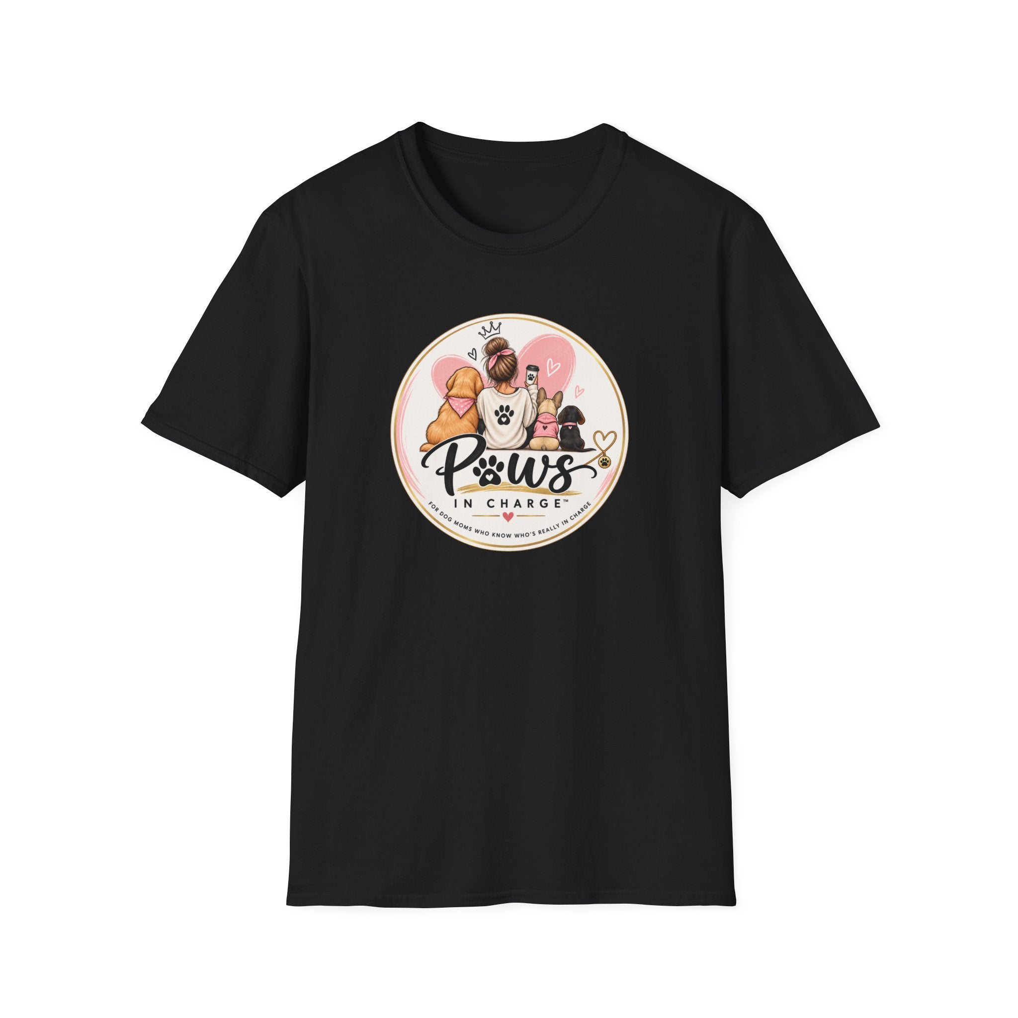 Paws In Charge T-Shirt – Dog & Cat Mom Graphic Tee