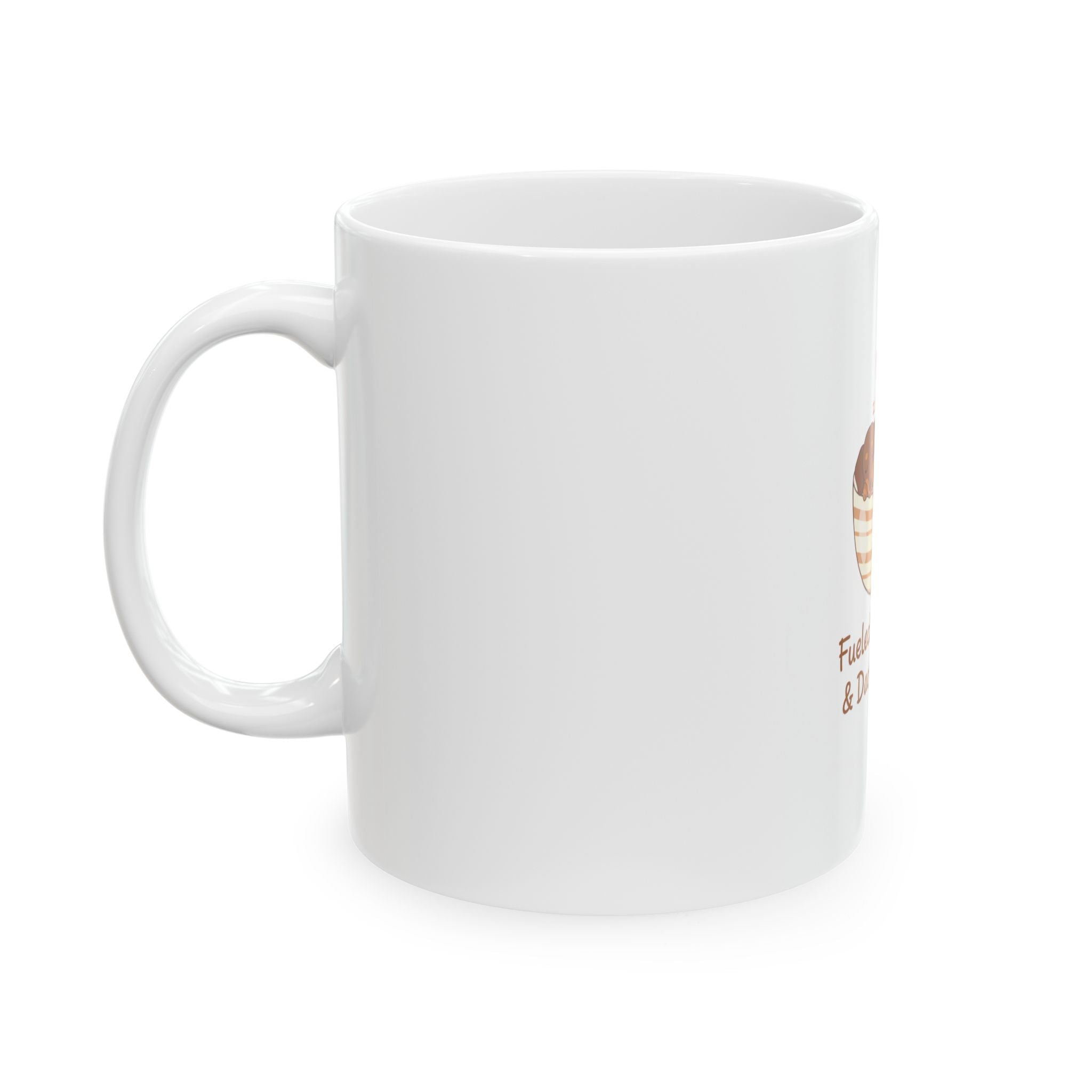 Fueled by Coffee & Dachshunds Mug — Cute Dachshund Coffee Cup (11oz/15oz)