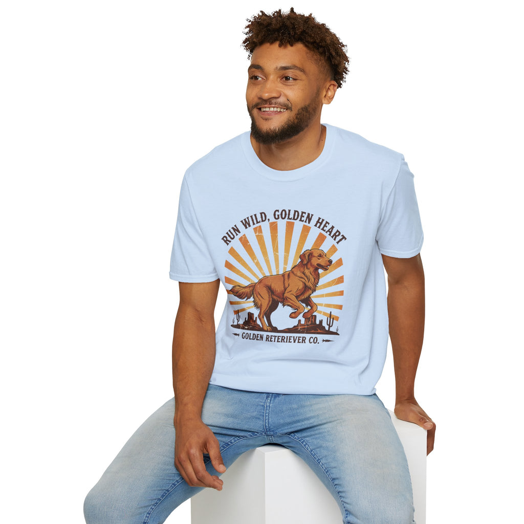 Run Wild Golden Heart T-Shirt — Golden Retriever Graphic Tee