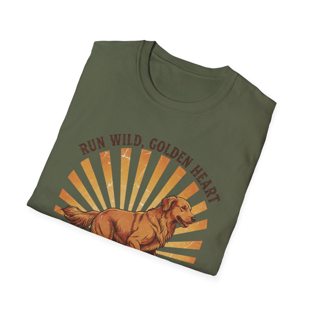 Run Wild Golden Heart T-Shirt — Golden Retriever Graphic Tee