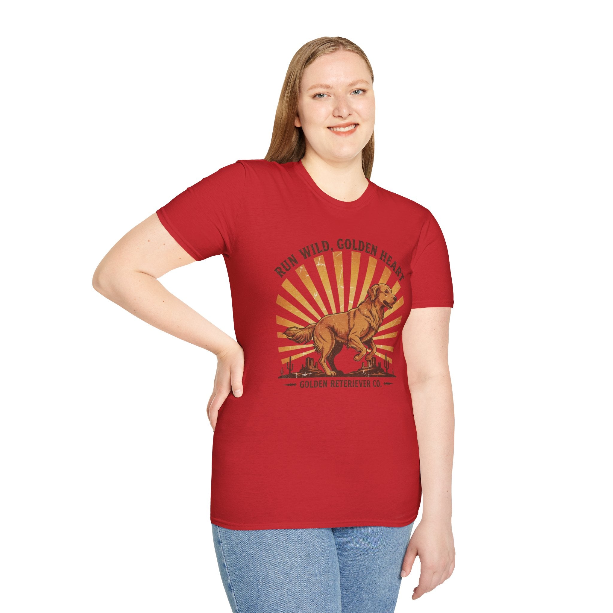 Run Wild Golden Heart T-Shirt — Golden Retriever Graphic Tee