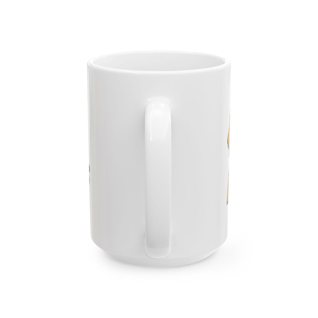 Sip Happens Ceramic Mug — Funny Dog with Champagne Coffee Cup (11oz, 15oz)