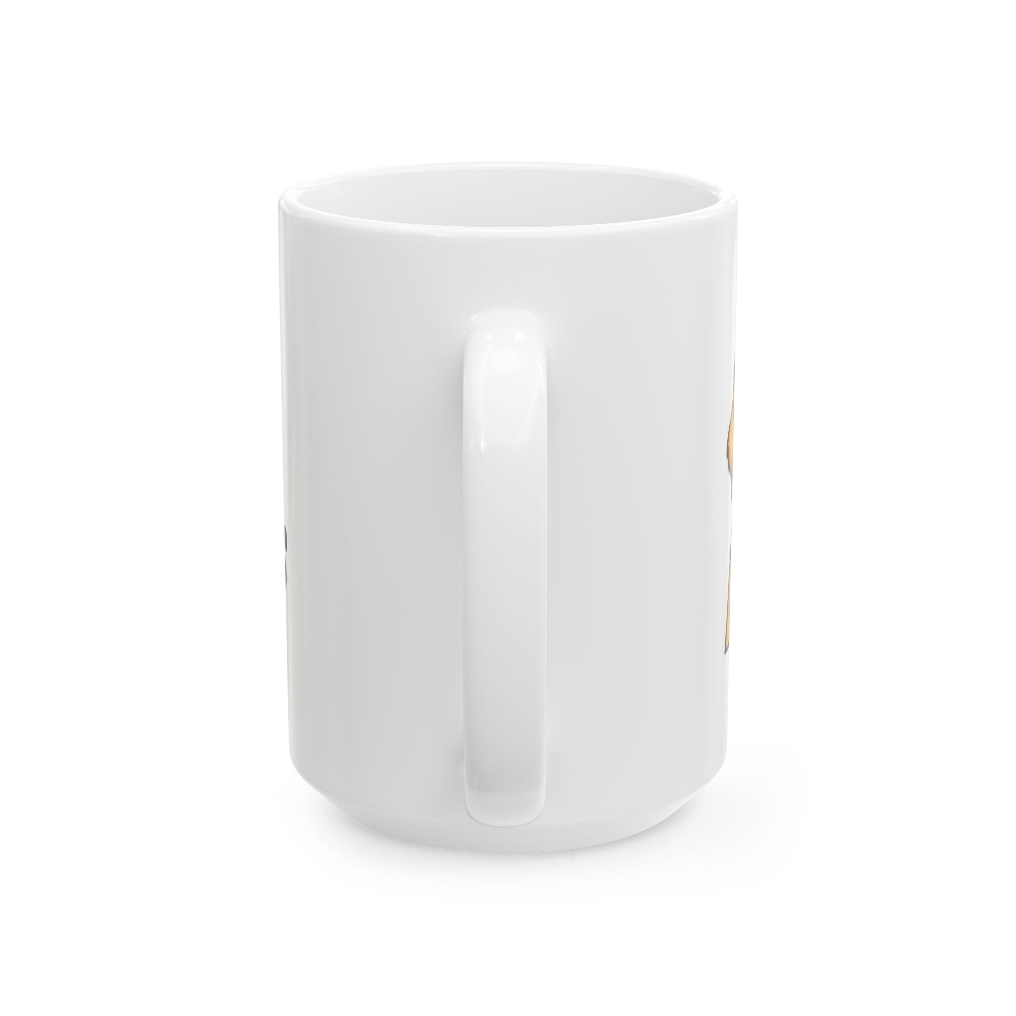 Sip Happens Ceramic Mug — Funny Dog with Champagne Coffee Cup (11oz, 15oz)