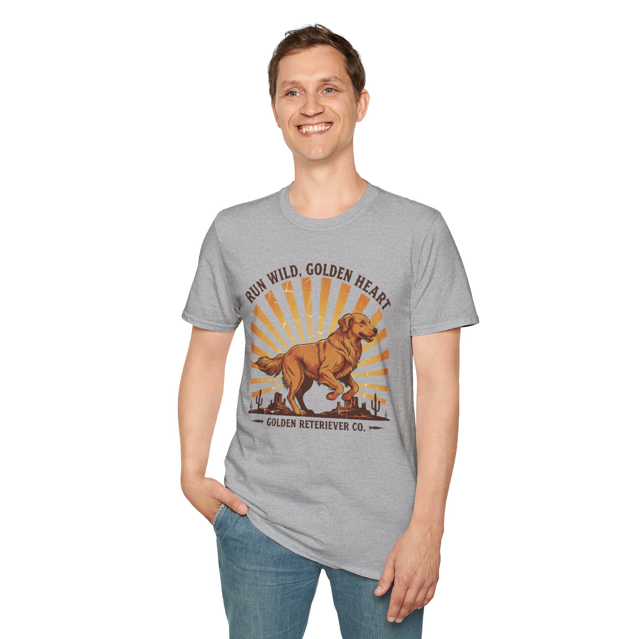 Run Wild Golden Heart T-Shirt — Golden Retriever Graphic Tee