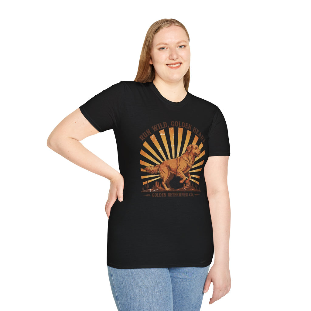 Run Wild Golden Heart T-Shirt — Golden Retriever Graphic Tee
