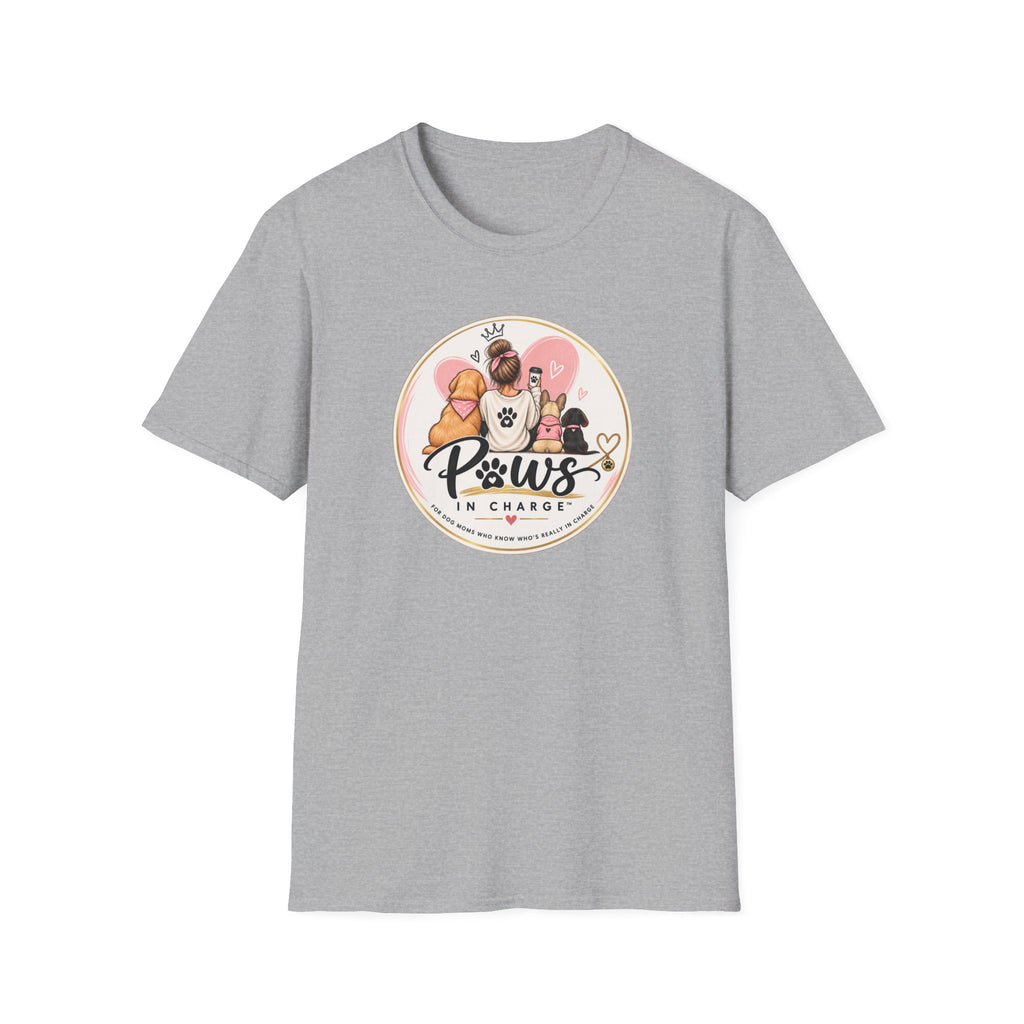 Paws In Charge T-Shirt – Dog & Cat Mom Graphic Tee