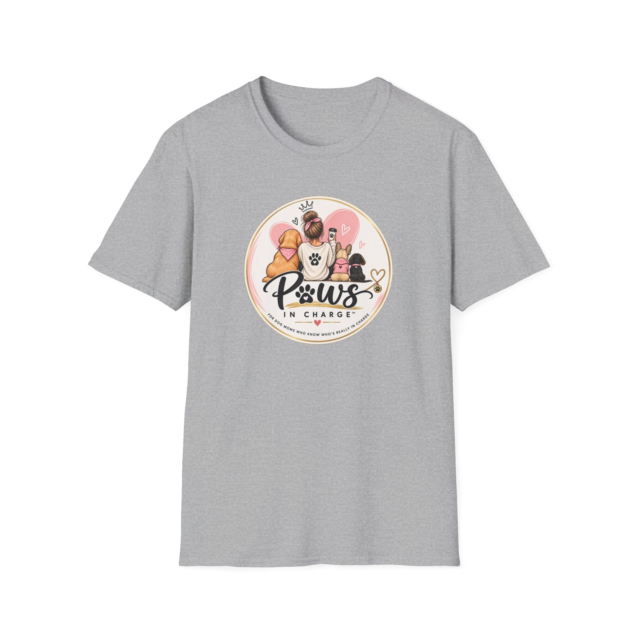 Paws In Charge T-Shirt – Dog & Cat Mom Graphic Tee