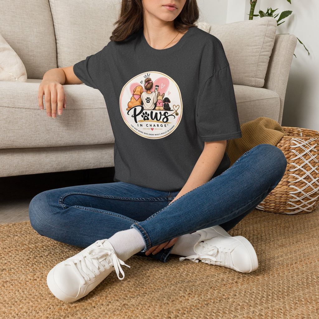 Paws In Charge T-Shirt – Dog & Cat Mom Graphic Tee