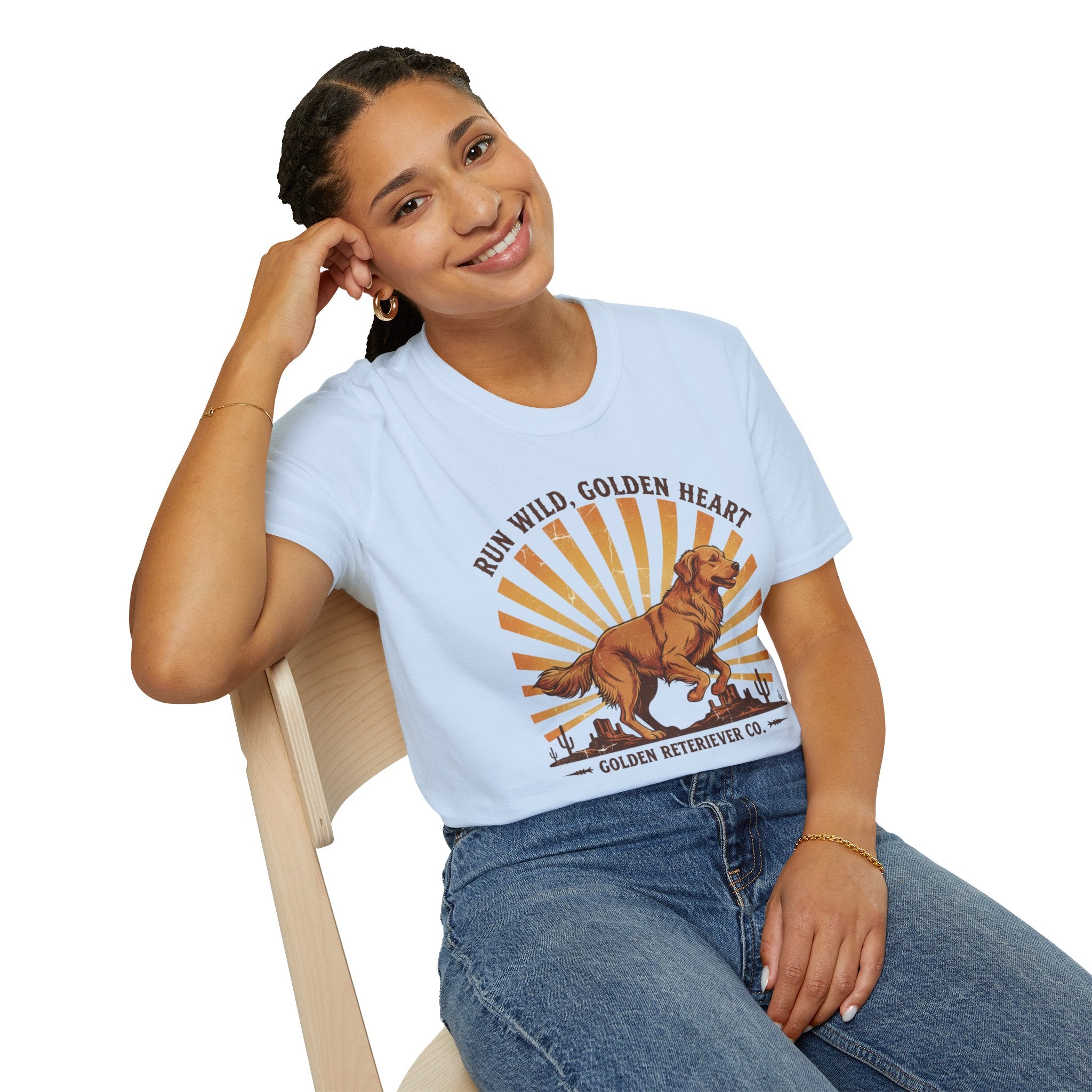 Run Wild Golden Heart T-Shirt — Golden Retriever Graphic Tee