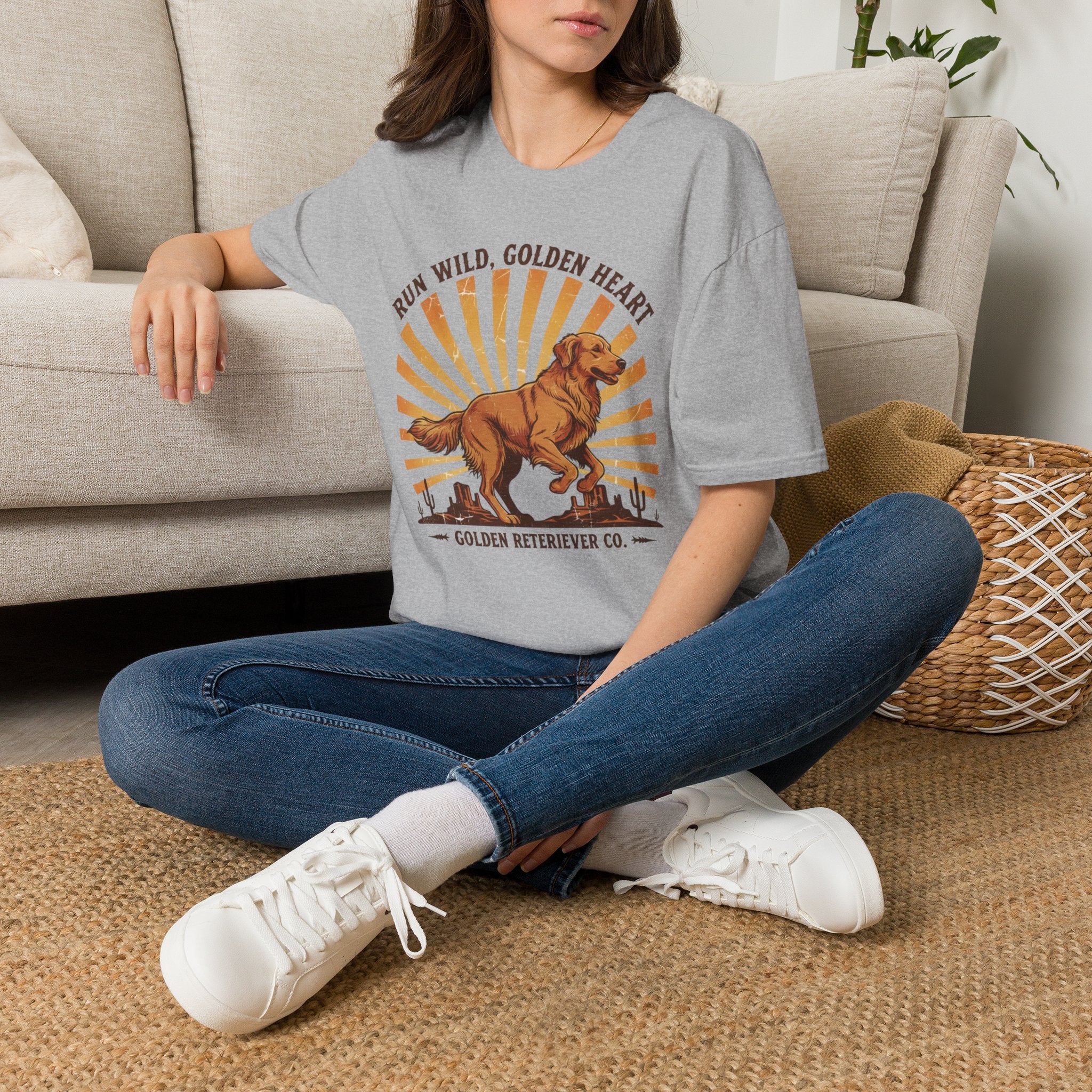 Run Wild Golden Heart T-Shirt — Golden Retriever Graphic Tee