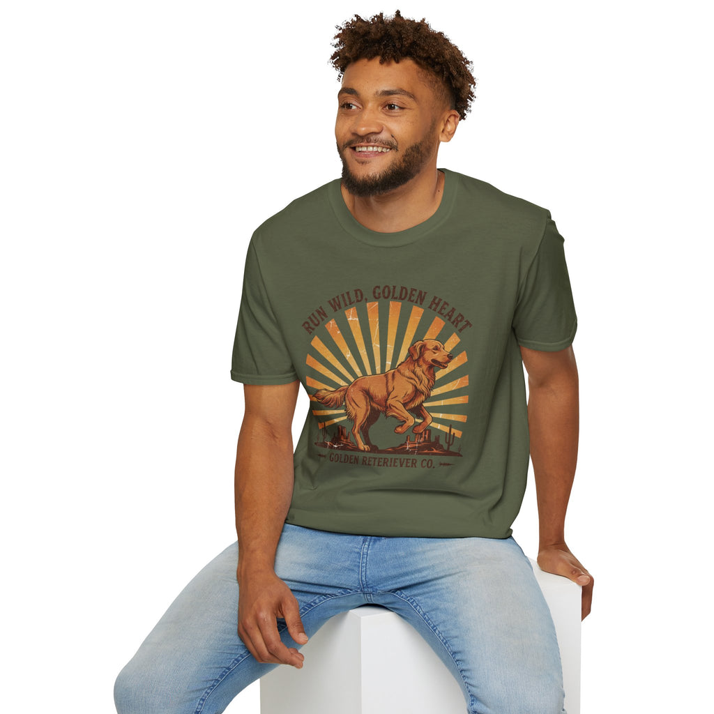 Run Wild Golden Heart T-Shirt — Golden Retriever Graphic Tee