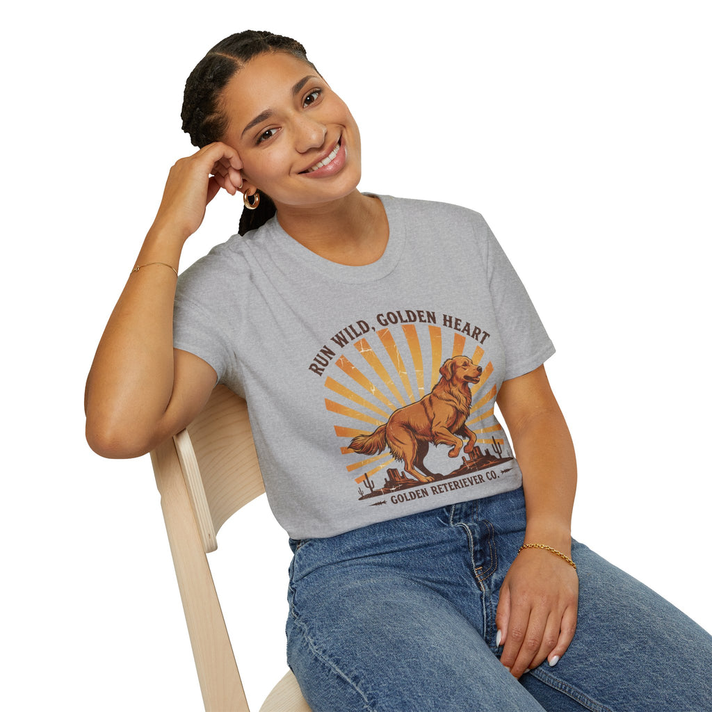 Run Wild Golden Heart T-Shirt — Golden Retriever Graphic Tee