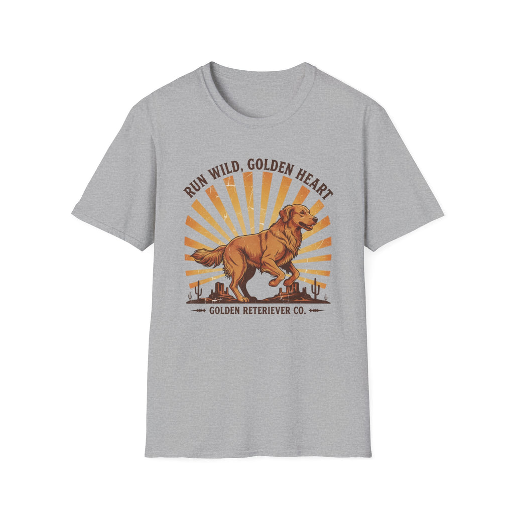 Run Wild Golden Heart T-Shirt — Golden Retriever Graphic Tee