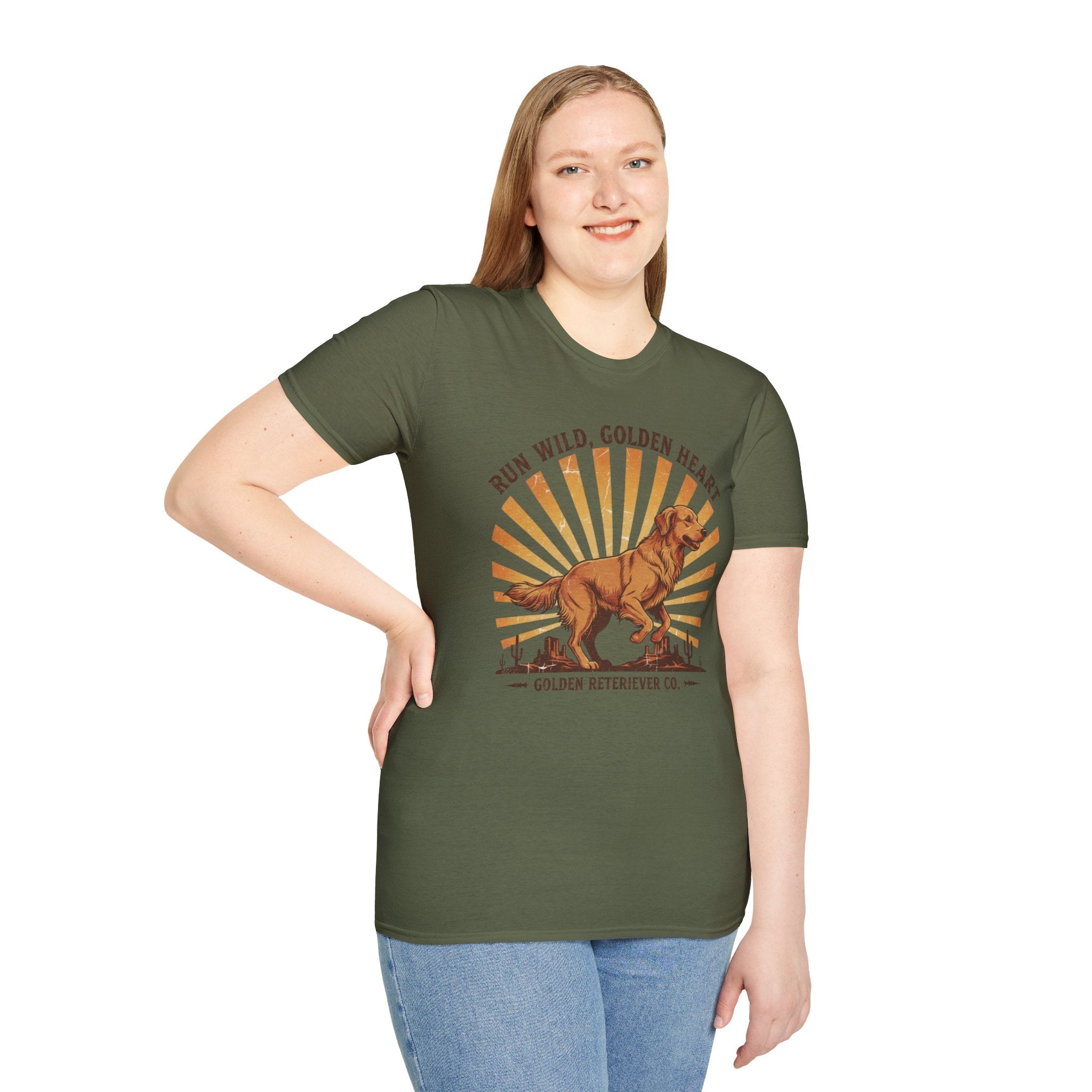 Run Wild Golden Heart T-Shirt — Golden Retriever Graphic Tee
