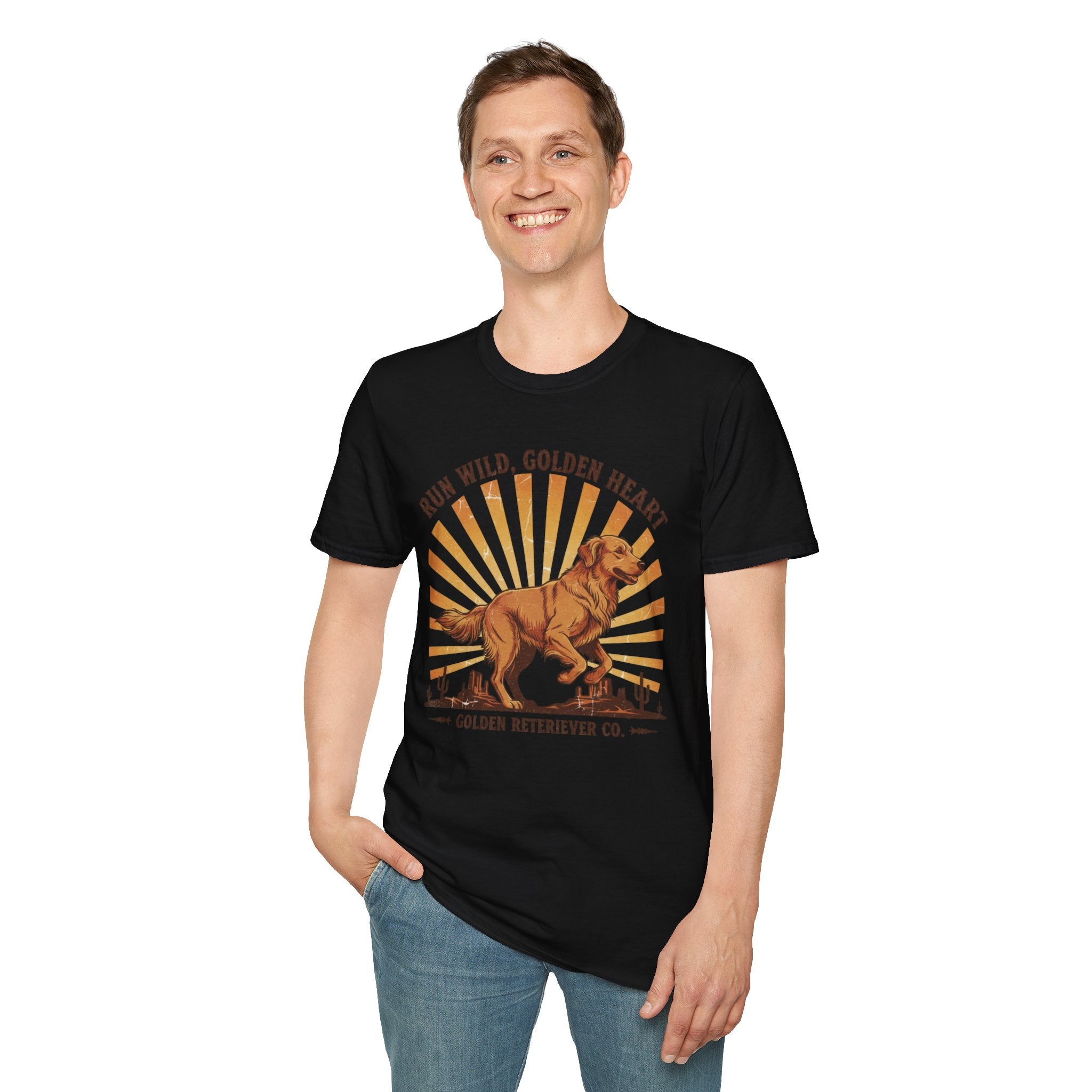 Run Wild Golden Heart T-Shirt — Golden Retriever Graphic Tee