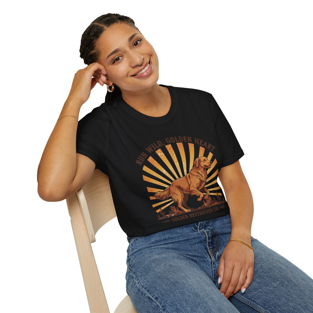 Run Wild Golden Heart T-Shirt — Golden Retriever Graphic Tee
