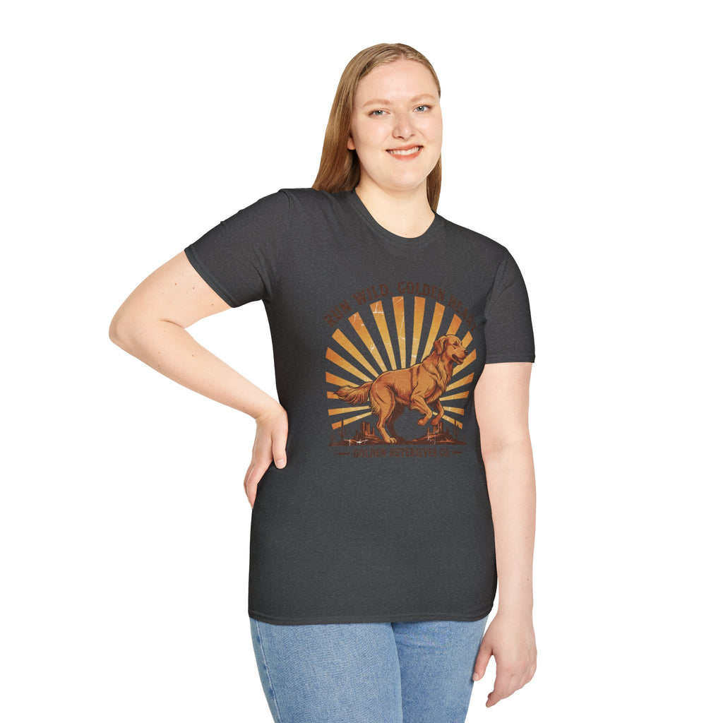 Run Wild Golden Heart T-Shirt — Golden Retriever Graphic Tee
