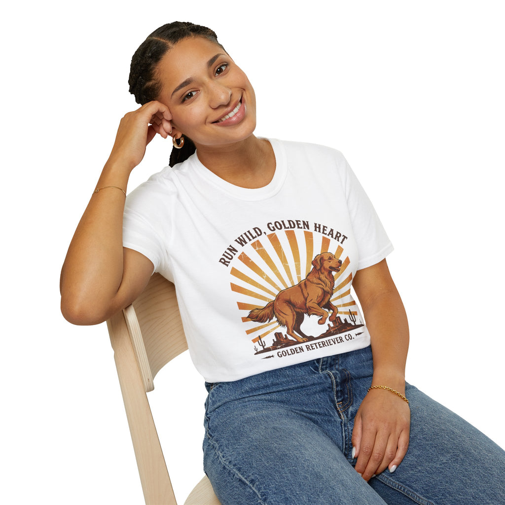 Run Wild Golden Heart T-Shirt — Golden Retriever Graphic Tee