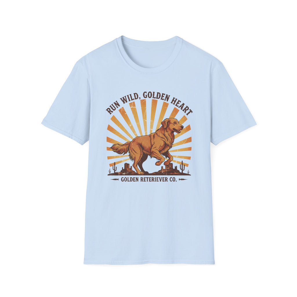 Run Wild Golden Heart T-Shirt — Golden Retriever Graphic Tee