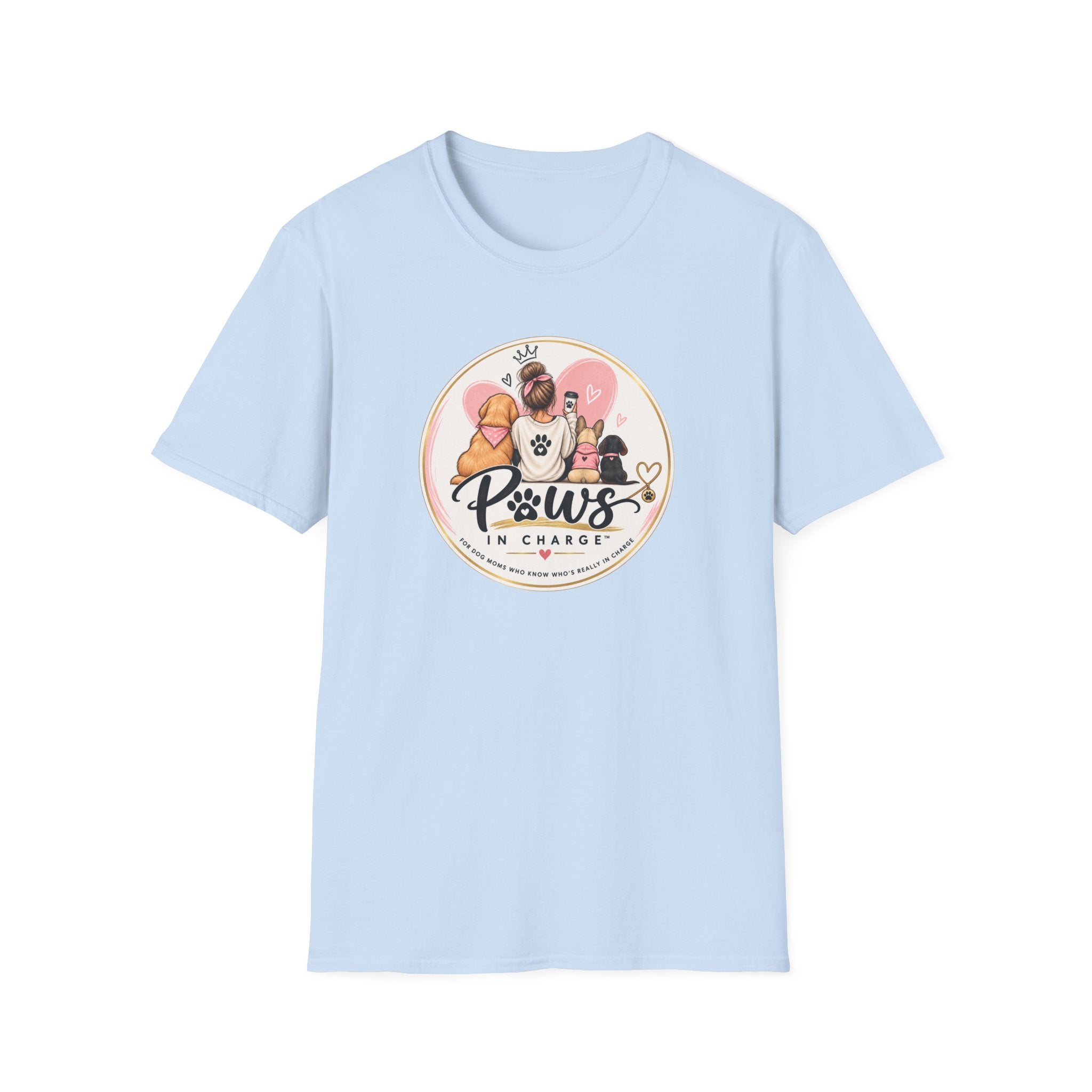 Paws In Charge T-Shirt – Dog & Cat Mom Graphic Tee
