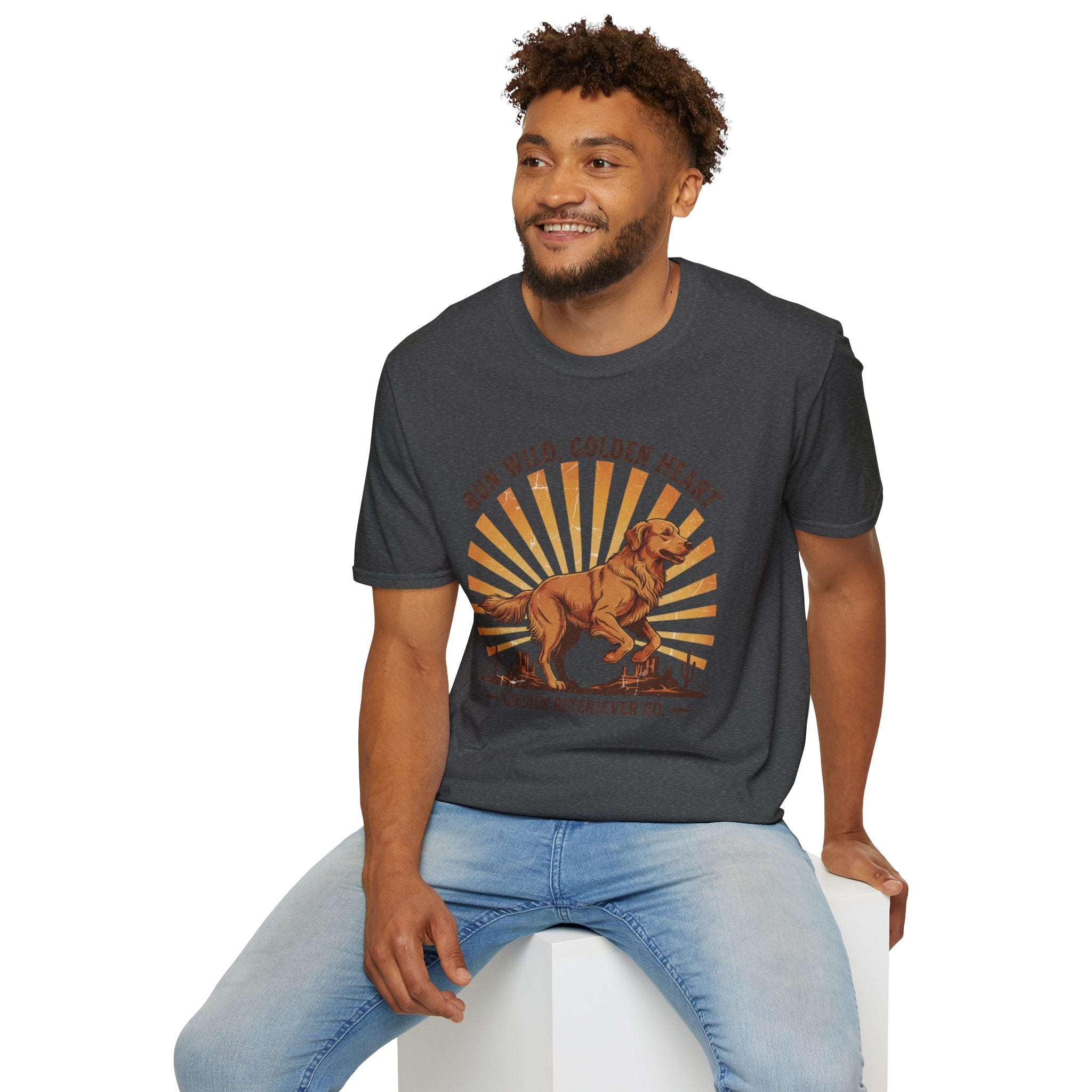 Run Wild Golden Heart T-Shirt — Golden Retriever Graphic Tee
