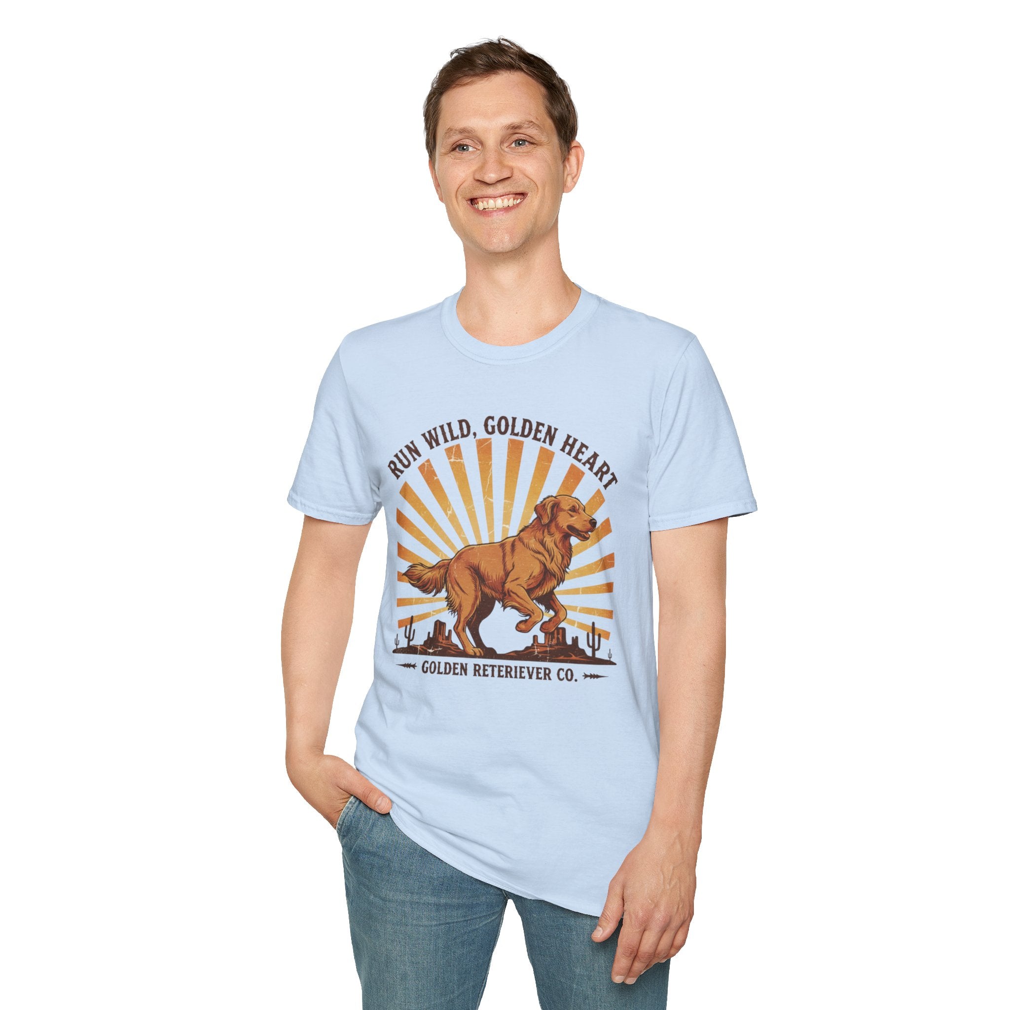Run Wild Golden Heart T-Shirt — Golden Retriever Graphic Tee