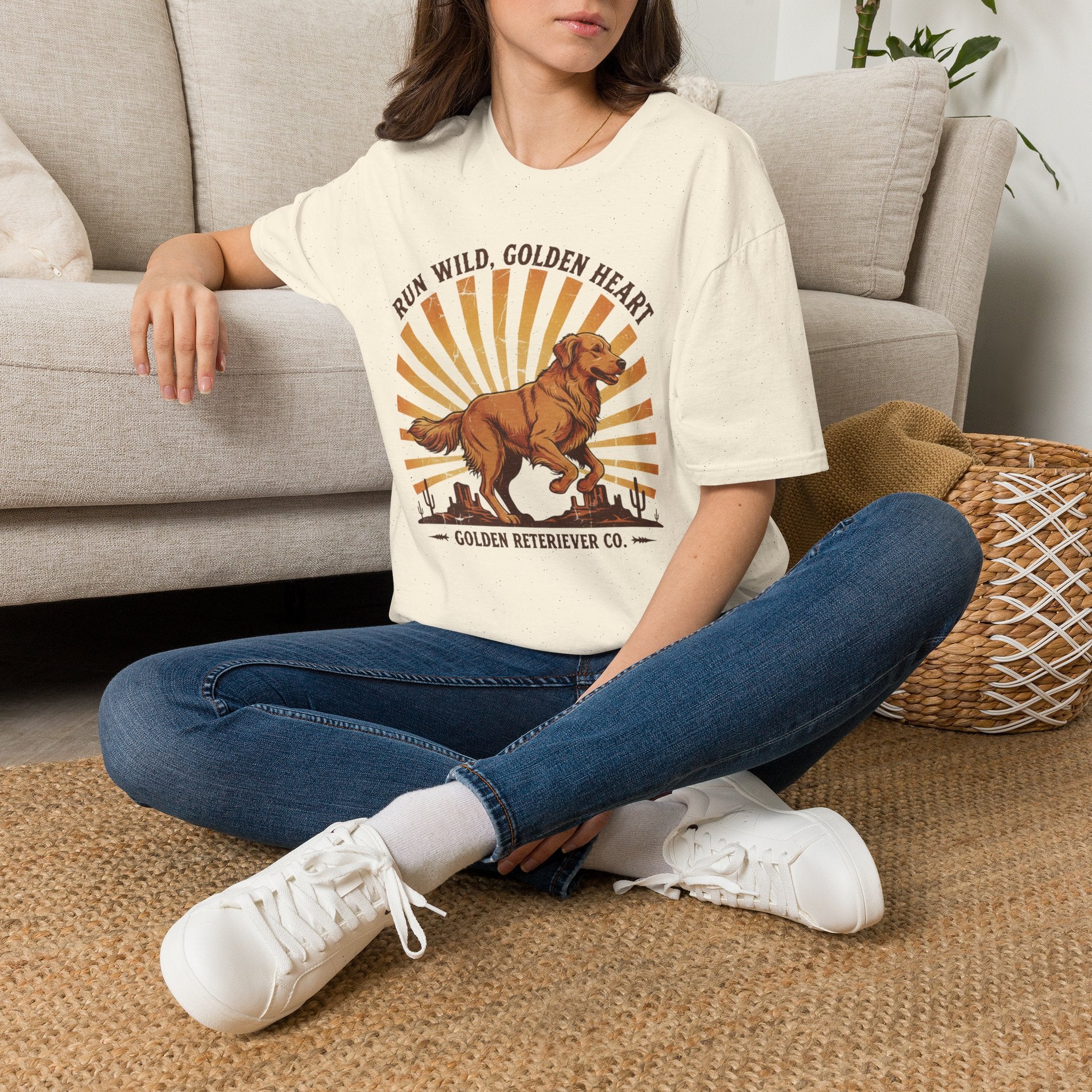 Run Wild Golden Heart T-Shirt — Golden Retriever Graphic Tee