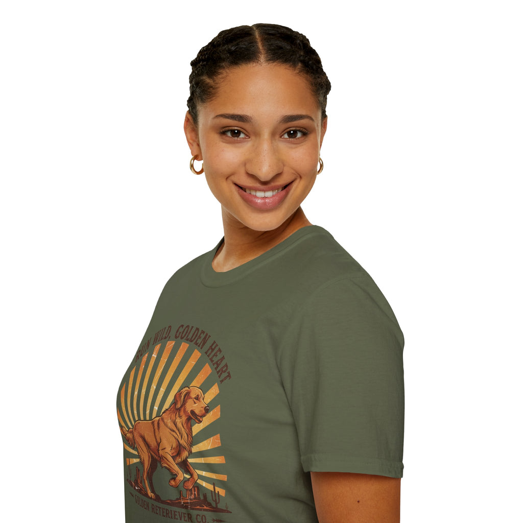 Run Wild Golden Heart T-Shirt — Golden Retriever Graphic Tee