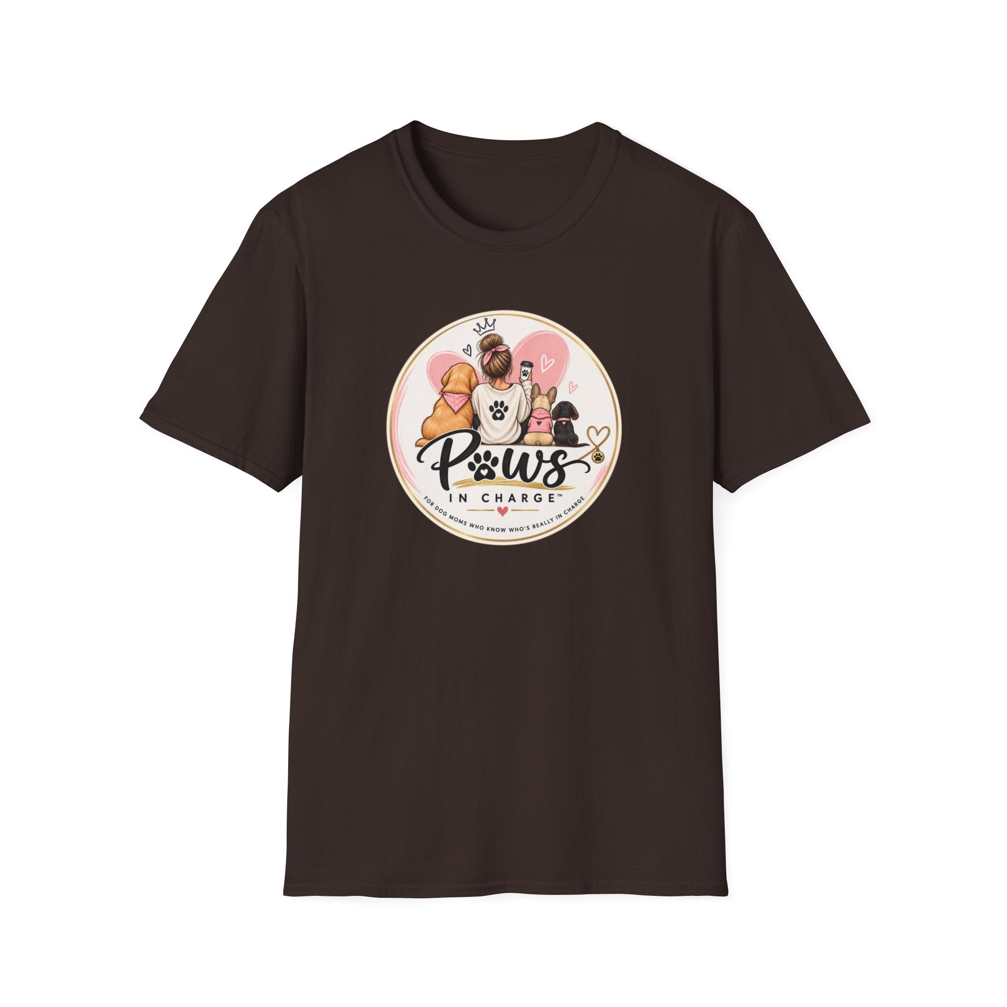 Paws In Charge T-Shirt – Dog & Cat Mom Graphic Tee
