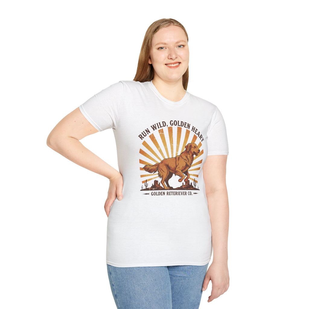 Run Wild Golden Heart T-Shirt — Golden Retriever Graphic Tee