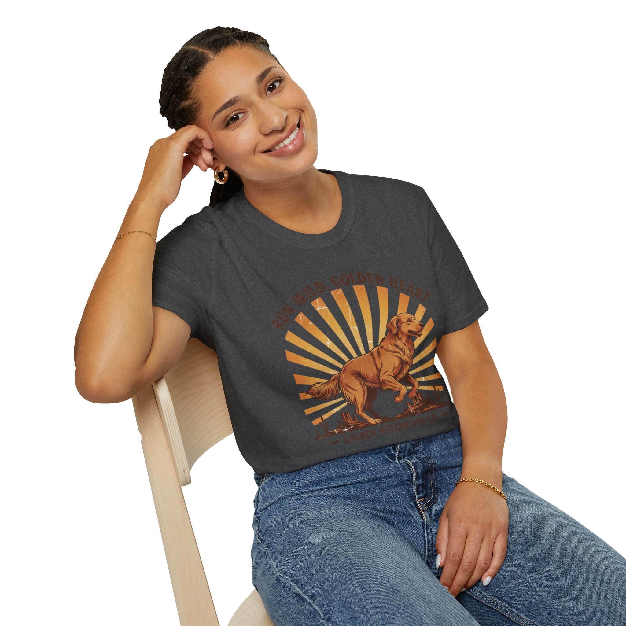 Run Wild Golden Heart T-Shirt — Golden Retriever Graphic Tee